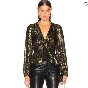 A.L.C. Logan Top in Gold - size 0